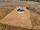 Aerial view of a new home with a long drive and a large lot in a quiet setting at 520 Shoal Rd, Lincolnton, NC 28092