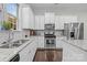 Bright kitchen with granite countertops, stainless steel appliances, and modern fixtures at 824 Imperial Ct, Charlotte, NC 28273