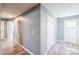 Hallway with doors, light gray walls, and wood-look flooring at 1229 Jenkins St, Rock Hill, SC 29732