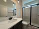 Bathroom with modern vanity, walk-in shower, and elegant fixtures and finishes at 2211 Camber Dr # Cwo0103, Gastonia, NC 28054