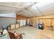 The interior of the garage, ready for storage and projects at 390 Rocky Rick Rd, Rockwell, NC 28138