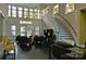 Community lounge area with fireplace, staircase, and plenty of comfortable seating at 521 N Graham St # 2B, Charlotte, NC 28202