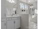 Bathroom with a luxurious glass shower and double sinks at 111 Old Field Rd, Statesville, NC 28677