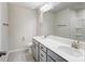 This bathroom offers a double sink vanity at 12241 Gambrell Dr, Charlotte, NC 28278