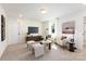 Comfortable living area features neutral carpet, a TV and is illuminated by recessed lighting at 1402 Richmond Dr # 1, Lowell, NC 28098