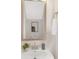 Bathroom sink featuring modern fixtures, a decorative plant, and a neutral color palette at 8465 Old Plank Rd, Charlotte, NC 28216