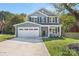 Beautifully built two-story home with a front-facing two car garage and driveway on a manicured lawn at 8465 Old Plank Rd, Charlotte, NC 28216