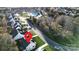 Aerial shot of a residential area with a pool and playground at 1114 Oak Alley Dr, Indian Trail, NC 28079