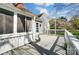 Outdoor deck featuring white railings and a screened-in porch with backyard views at 1207 Chadbourne Ave, Concord, NC 28027