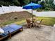 Cozy patio featuring outdoor lounge furniture, a table with chairs, and an umbrella at 1726 Still River Way, Fort Mill, SC 29708