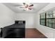 Bedroom showcasing dark hardwood floors and featuring a ceiling fan at 200 W 18Th St, Newton, NC 28658