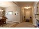 Inviting home entrance featuring a neutral color palette, with wood-look flooring at 3156 Pinehills Way, Mount Holly, NC 28120