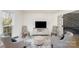 Cozy living room with neutral tones, stylish chairs, a plush ottoman, and an entertainment center at 6525 Castlegate Dr, Charlotte, NC 28226