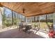 Relaxing outdoor patio featuring a covered space with comfortable seating and a peaceful view at 6525 Castlegate Dr, Charlotte, NC 28226