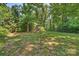 Private backyard features lush lawn and playhouse with slide and swings, perfect for outdoor fun and Gathering gatherings at 8000 Greencastle Dr, Charlotte, NC 28210