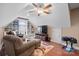 Bonus room featuring wood floors, sitting area, home gym, and built-in bookshelves at 8143 Summit Ridge Dr # 41, Catawba, NC 28609