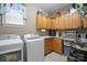 Functional laundry room with ample storage, sink, washer and dryer hook ups at 8143 Summit Ridge Dr # 41, Catawba, NC 28609