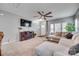 Cozy living room with a fireplace, TV, and comfortable sectional sofa at 921 Von Buren Blvd, Rock Hill, SC 29730