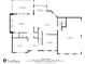 Detailed floor plan showcasing the layout of the first floor, including the kitchen, living room, and office at 12011 Olden Ct, Charlotte, NC 28262