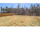 Expansive, mostly bare, backyard with wooded area in the distance and a newly installed fence at 133 Batten Ridge Dr, Statesville, NC 28677