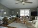 Spacious living room with plush seating, ceiling fan, and picture window at 254 N Shoreline N Dr # 38, New London, NC 28127