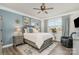 Serene bedroom with soft blue walls, lots of natural light, and tasteful decor at 4023 Gozzi Dr, Iron Station, NC 28080