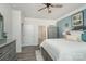 Comfortable bedroom with a soft color scheme and doorway leading to the en suite bathroom at 4023 Gozzi Dr, Iron Station, NC 28080