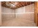 Spacious unfinished basement featuring installed wall insulation and ductwork at 0 6Th Nw St, Hickory, NC 28601