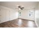 Bedroom featuring a ceiling fan, closet and two windows that provide natural light at 0 6Th Nw St, Hickory, NC 28601