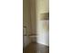 Shower stall with grey patterned tile and built in corner shelf at 0 6Th Nw St, Hickory, NC 28601