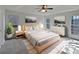 Bright primary bedroom features a tray ceiling, neutral walls, and great natural light at 414 Fox Fire Run, Gastonia, NC 28052