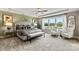 Spacious bedroom with a tray ceiling, large window, and stylish seating area at 419 Balboa St, Matthews, NC 28104