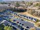 Aerial view of townhomes showing the layout, parking, and nearby surroundings at 450 Guiness Pl, Rock Hill, SC 29730