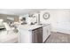 Modern kitchen island with granite countertop, stainless steel dishwasher, and open layout at 5050 Beargrass Dr, Dallas, NC 28034
