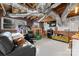 Partially finished basement with exposed ductwork, offering potential for customization and additional living space at 9257 Mull Rd, Vale, NC 28168