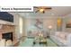 Comfortable living area with a stone fireplace, neutral decor, and ample seating for relaxation at 153 Saidin Ln, Troutman, NC 28166