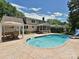 This backyard features a beautiful in-ground pool, perfect for relaxation and fun in the sun at 3600 Carmel Rd, Charlotte, NC 28226