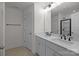 Bathroom featuring double sink vanity and tiled floors at 4109 Walking Ridge Rd # 57, Charlotte, NC 28208