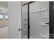 This bathroom features a glass-enclosed shower at 4113 Walking Ridge Rd # 56, Charlotte, NC 28208