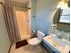 Bathroom featuring a walk-in shower and updated vanity at 4866 E Nc Hwy 150 Hwy, Lincolnton, NC 28092