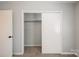 Closet features sliding doors for saving space at 6322 Old Pineville Rd # E, Charlotte, NC 28217