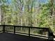 Spacious deck with railing offers serene woodland views at 10550 Worsley Ln, Charlotte, NC 28269