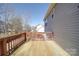 Wooden deck offers scenic views of the surrounding landscape at 115 Scotch Irish Ln, Troutman, NC 28166