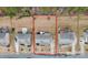 A bird's-eye view showing the property's layout, expansive backyard, and proximity to neighboring homes at 14125 Derby Farm Ln, Charlotte, NC 28278