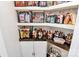 Well-organized walk-in pantry with shelving, baskets, and storage for food items at 14125 Derby Farm Ln, Charlotte, NC 28278