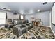 Home theater features projector, movie screen, tiered seating, and concession stand at 14125 Derby Farm Ln, Charlotte, NC 28278