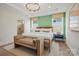Relaxing main bedroom with a tray ceiling, stylish decor, and an ensuite bathroom at 1615 Shoals Ave # 158, Belmont, NC 28012