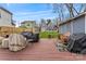 Spacious wooden deck with outdoor seating, grill, and views of the backyard, great for entertaining at 204 Sylvania Ave, Charlotte, NC 28206