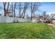 Well-maintained backyard with a lush lawn, mature trees, and a storage shed, offering ample space at 204 Sylvania Ave, Charlotte, NC 28206