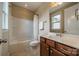 Bathroom with a tub shower combination and cherry wood vanity at 2108 Clarion Dr, Fort Mill, SC 29707